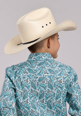 Boys Roper Trail Paisley Long Sleeve Snap Shirt
