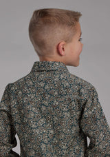 Roper Boys Oak Paisley Long Sleeve Snap Western Shirt - Roper - Flyclothing LLC