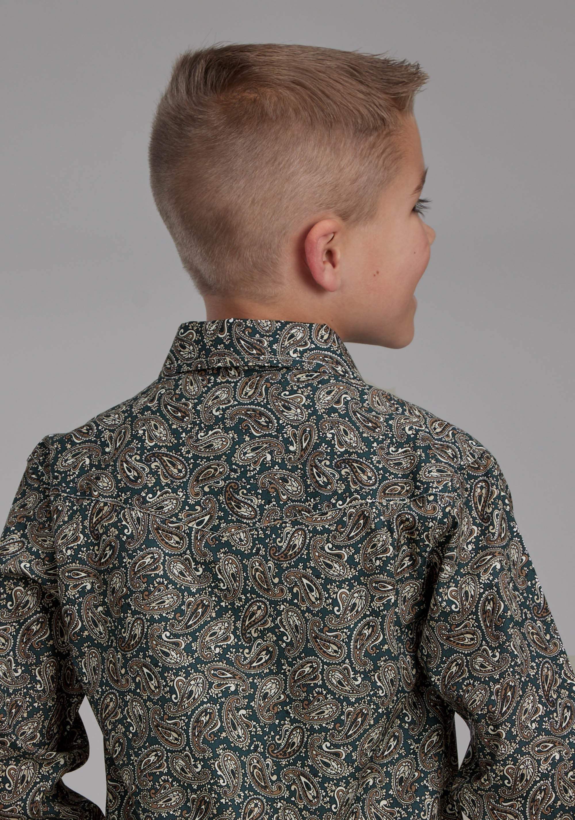 Roper Boys Oak Paisley Long Sleeve Snap Western Shirt - Roper - Flyclothing LLC