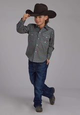 Roper Boys Acorn Foulard Long Sleeve Snap Western Shirt - Roper - Flyclothing LLC