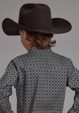 Roper Boys Acorn Foulard Long Sleeve Snap Western Shirt - Roper - Flyclothing LLC