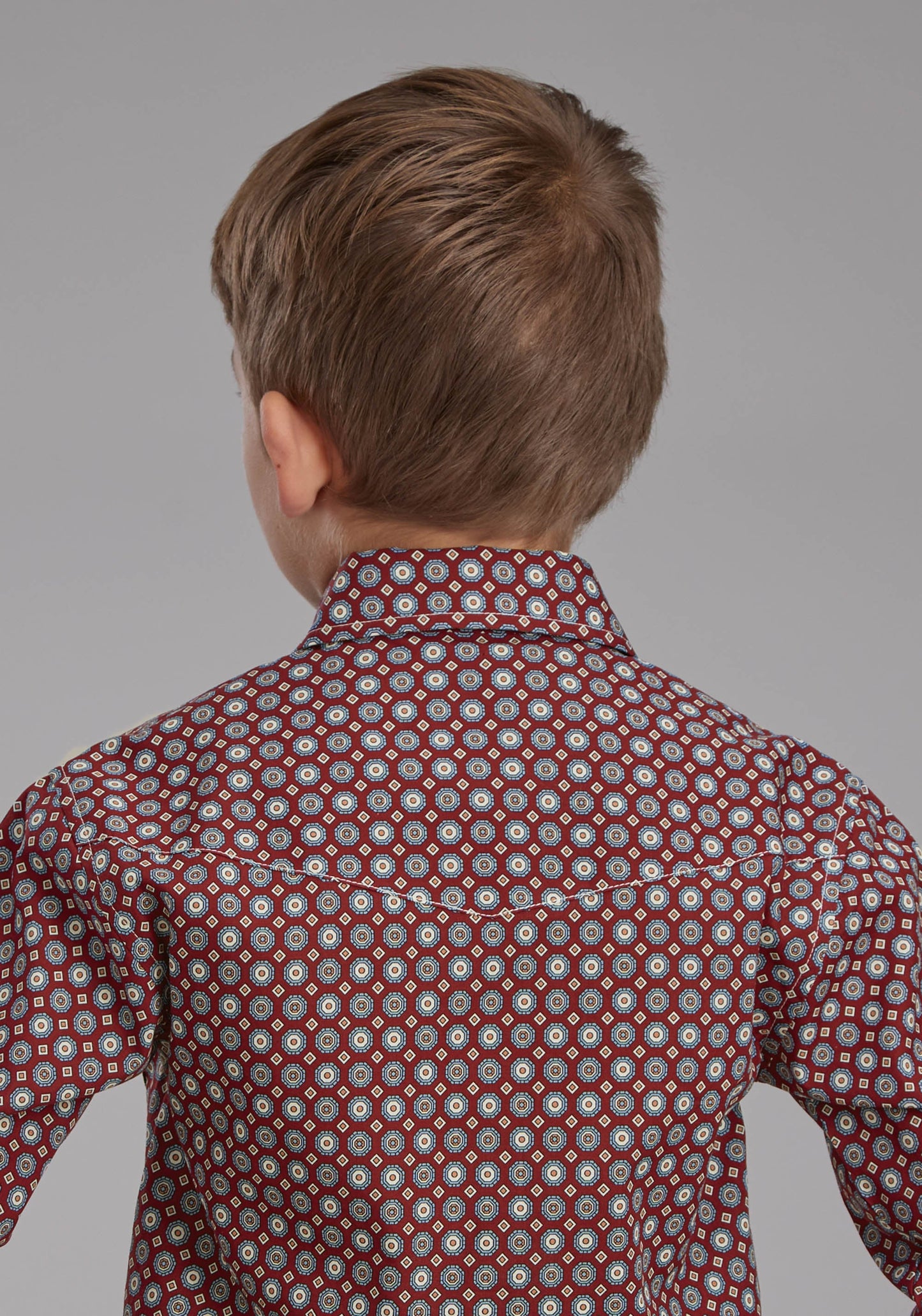 Roper Boys Highway Foulard Long Sleeve Snap Western Shirt