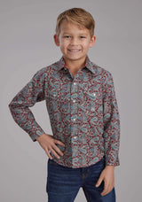 Roper Boys Orchard Paisley Long Sleeve Snap Western Shirt - Roper - Flyclothing LLC