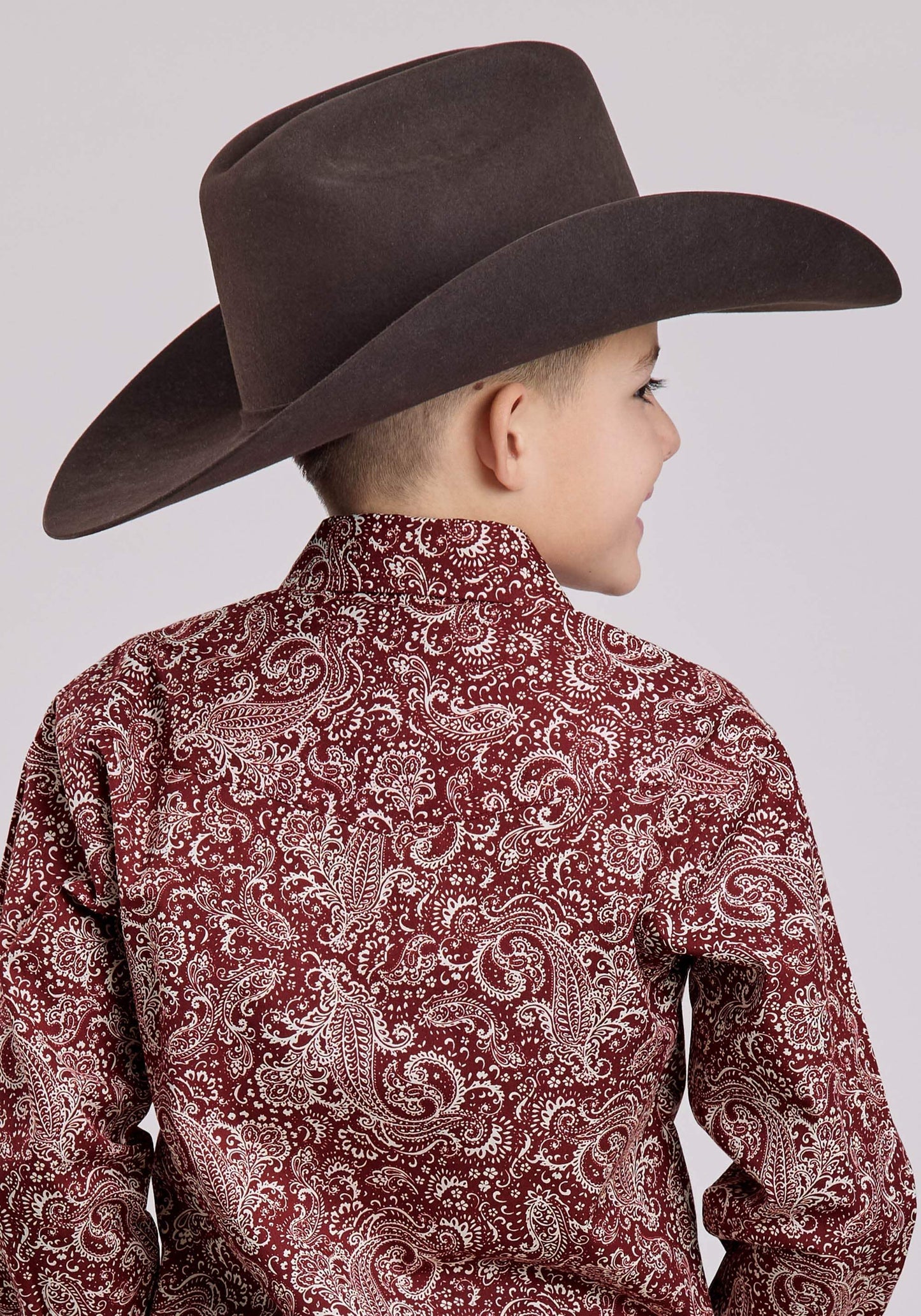 Roper Boys Long Sleeve Snap Plume Paisley Western Shirt - Roper - Flyclothing LLC