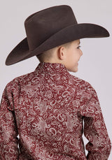 Roper Boys Long Sleeve Snap Plume Paisley Western Shirt - Roper - Flyclothing LLC