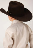 Roper Boys Long Sleeve Snap Solid Poplin Western Model  Western Shirt - Roper