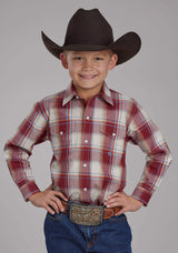 Roper Boys '57 Chevy Plaid Long Sleeve Snap Western Shirt - Roper - Flyclothing LLC