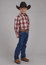 Roper Boys '57 Chevy Plaid Long Sleeve Snap Western Shirt - Roper - Flyclothing LLC