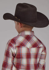 Roper Boys '57 Chevy Plaid Long Sleeve Snap Western Shirt - Roper - Flyclothing LLC