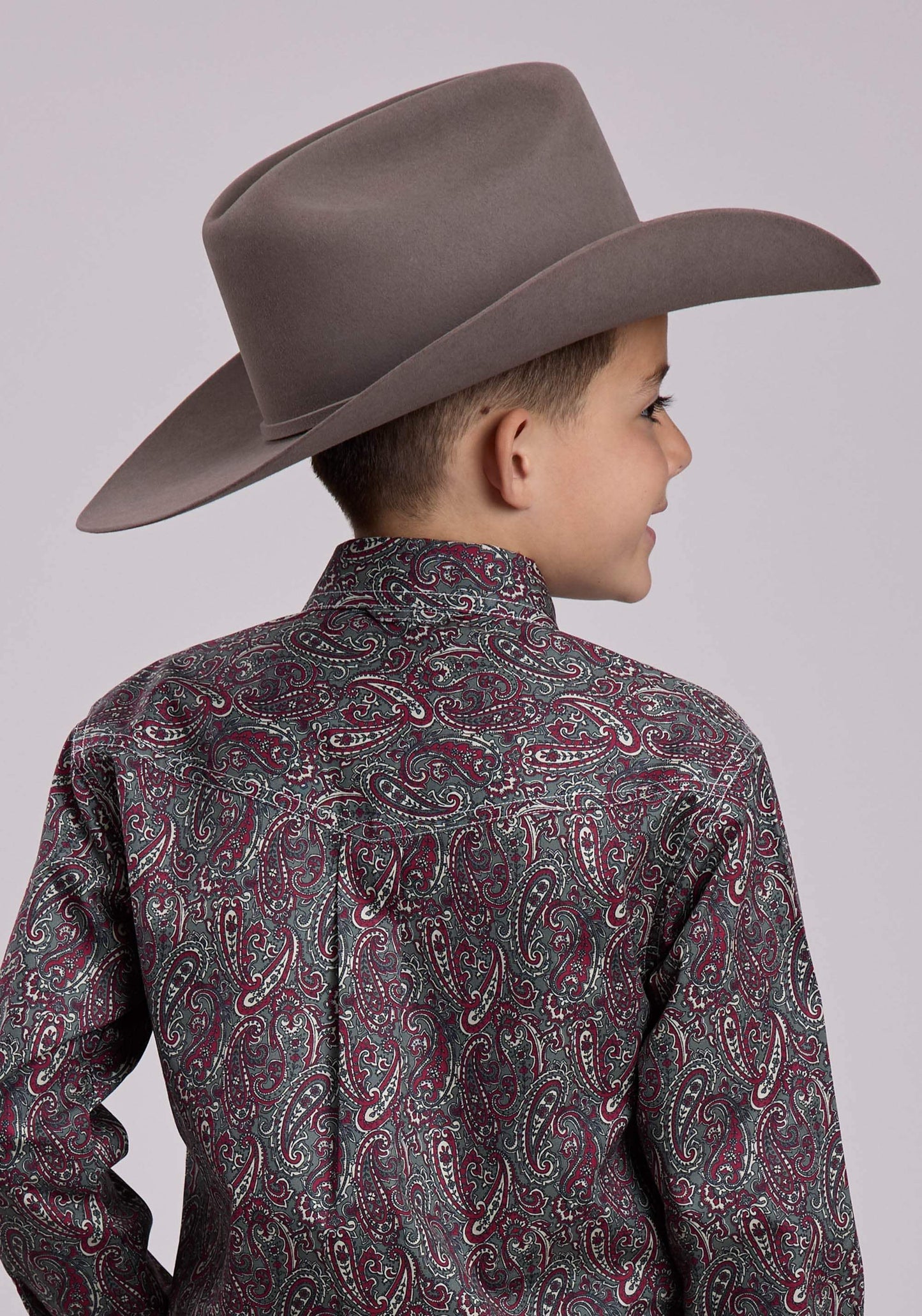 Roper Boys Long Sleeve Button Iron Paisley Western Shirt - Roper - Flyclothing LLC
