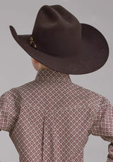 Roper Boys Stretch Four Point Foulard - Wine Long Sleeve Button Western Shirt - Roper - Flyclothing LLC