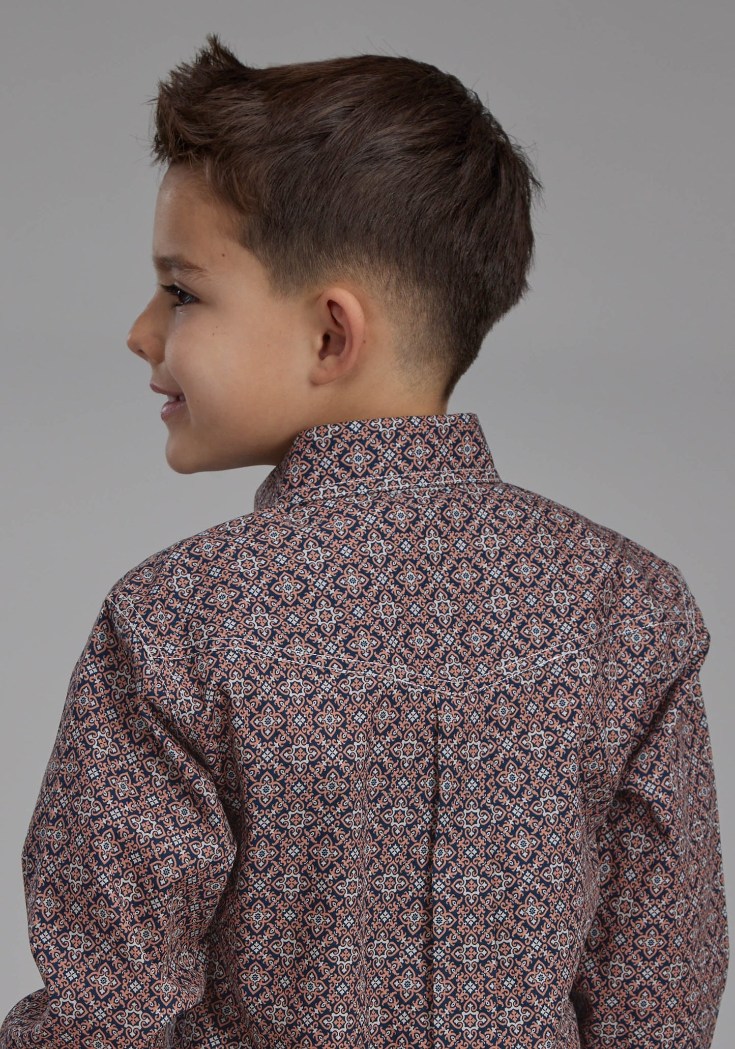 Roper Boys Ginger Foulard Long Sleeve Button Western Shirt