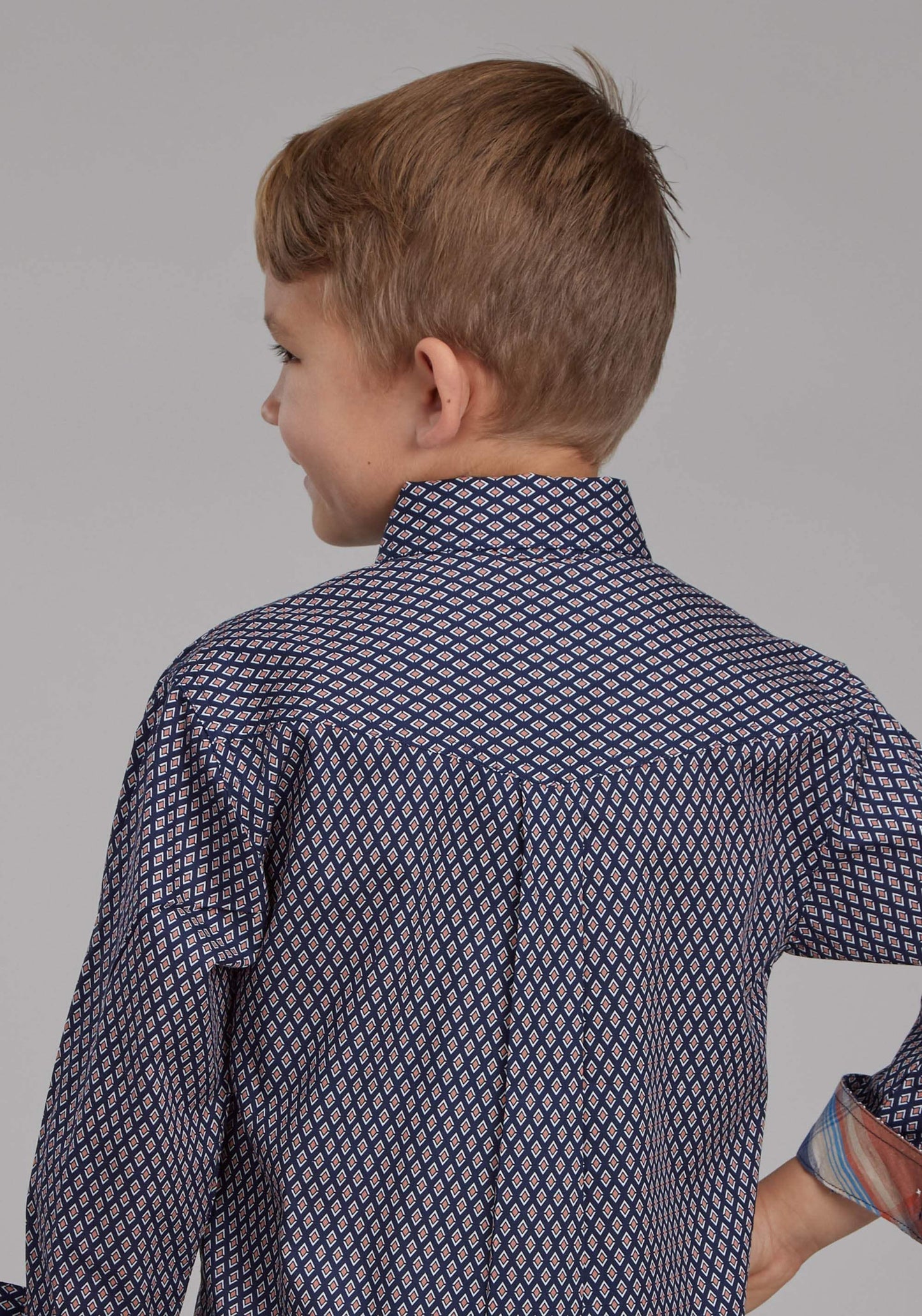 Roper Boys Diamond Eye Geo Long Sleeve Button Western Shirt - Roper - Flyclothing LLC