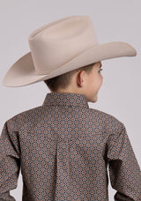 Roper Boys Long Sleeve Button Vintage Foulard Western Shirt