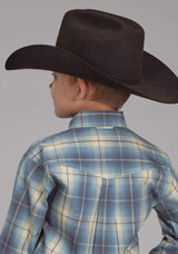 Roper Boys Dungaree Plaid Long Sleeve Button Western Shirt - Roper - Flyclothing LLC