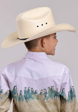 Boys Roper Run Wild Border Long Sleeve Snap Shirt - Roper - Flyclothing LLC