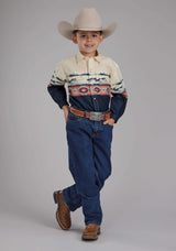 Roper Boys Open Range Border Scenic Long Sleeve Snap Western Shirt - Roper - Flyclothing LLC