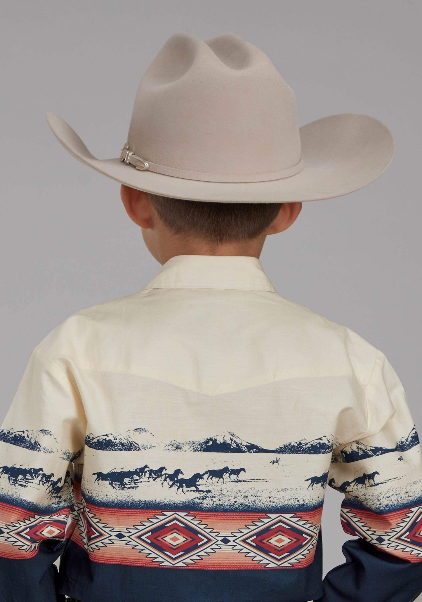 Roper Boys Open Range Border Scenic Long Sleeve Snap Western Shirt - Roper - Flyclothing LLC