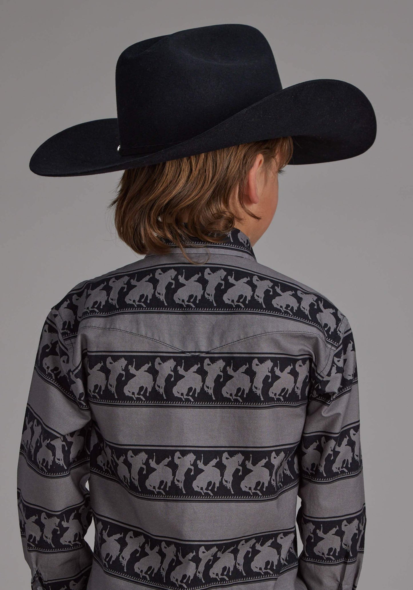 Roper Boys Horizontal Rodeo Stripe Long Sleeve Button Western Shirt - Roper - Flyclothing LLC