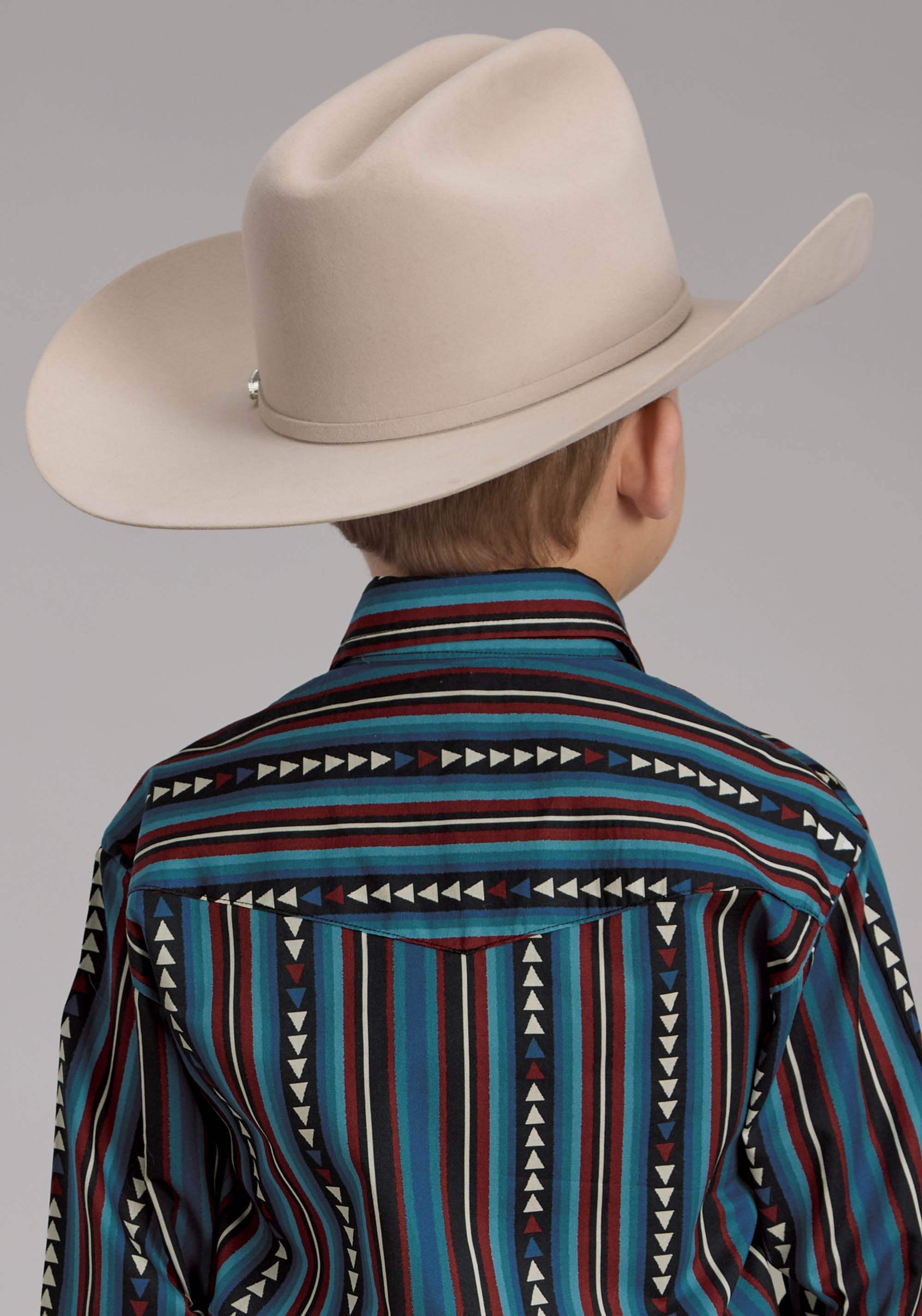 Roper Boys Vertical Stripe Long Sleeve Snap Western Shirt - Roper - Flyclothing LLC