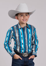 Boys Roper Deadstock Stripe Long Sleeve Snap Shirt