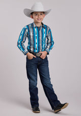 Boys Roper Deadstock Stripe Long Sleeve Snap Shirt