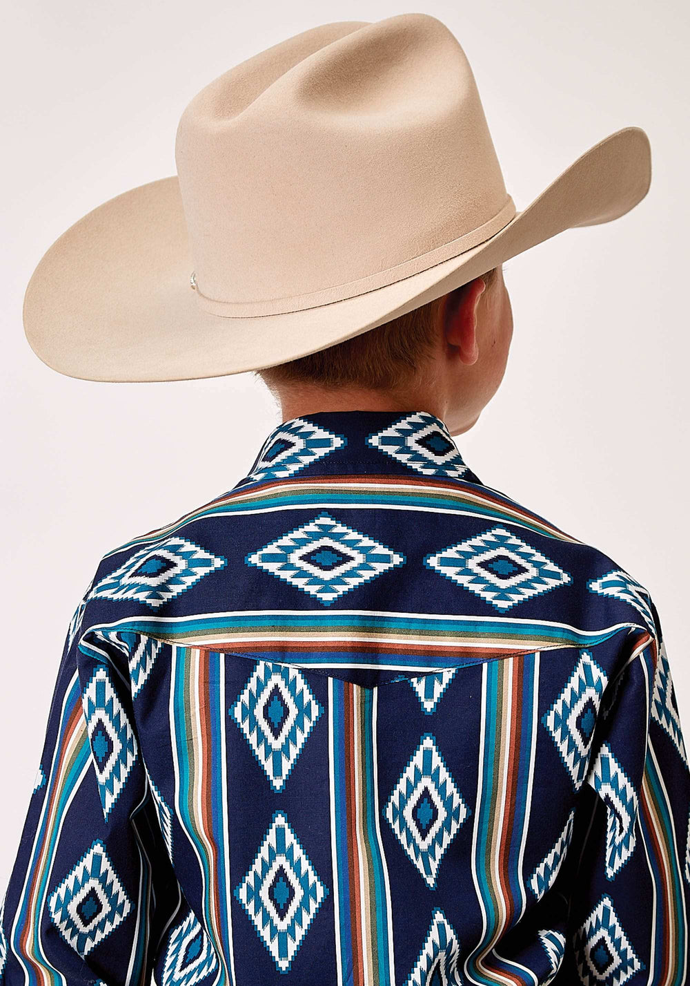 Roper Boys Long Sleeve Snap Serape Stripe Print Western Shirt - Roper - Flyclothing LLC