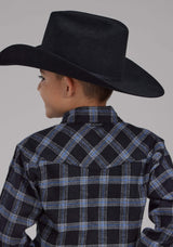 Roper Boys Unlined Flannel Shirt Long Sleeve Snap Western Shirt - Roper - Flyclothing LLC