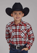 Roper Boys Unlined Flannel Shirt Long Sleeve Snap Western Shirt - Roper - Flyclothing LLC
