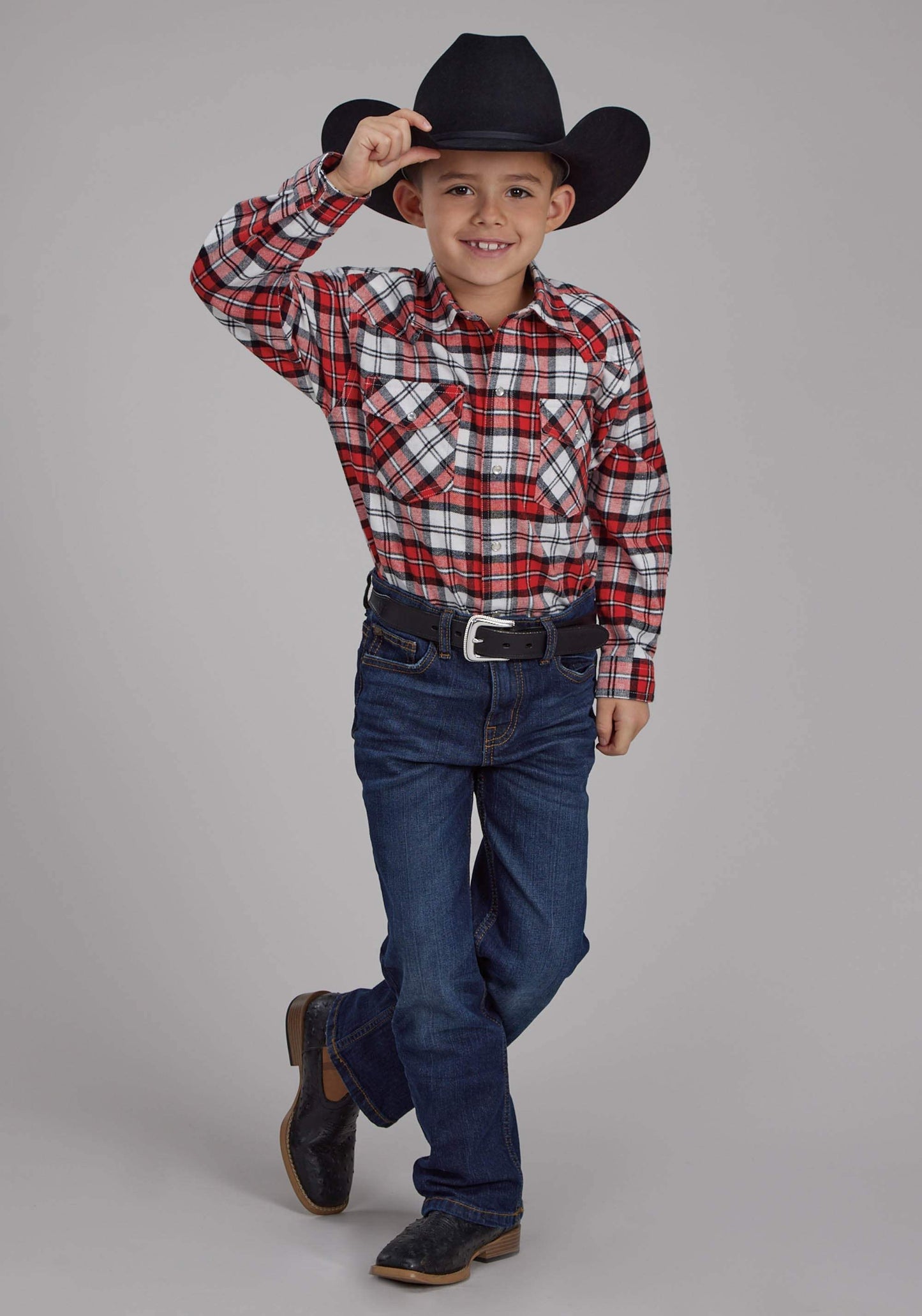 Roper Boys Unlined Flannel Shirt Long Sleeve Snap Western Shirt - Roper - Flyclothing LLC