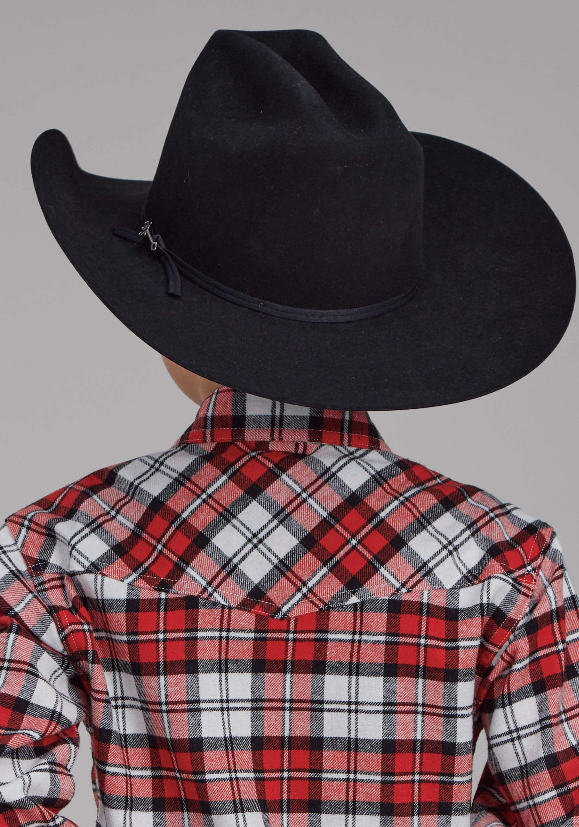 Roper Boys Unlined Flannel Shirt Long Sleeve Snap Western Shirt - Roper - Flyclothing LLC