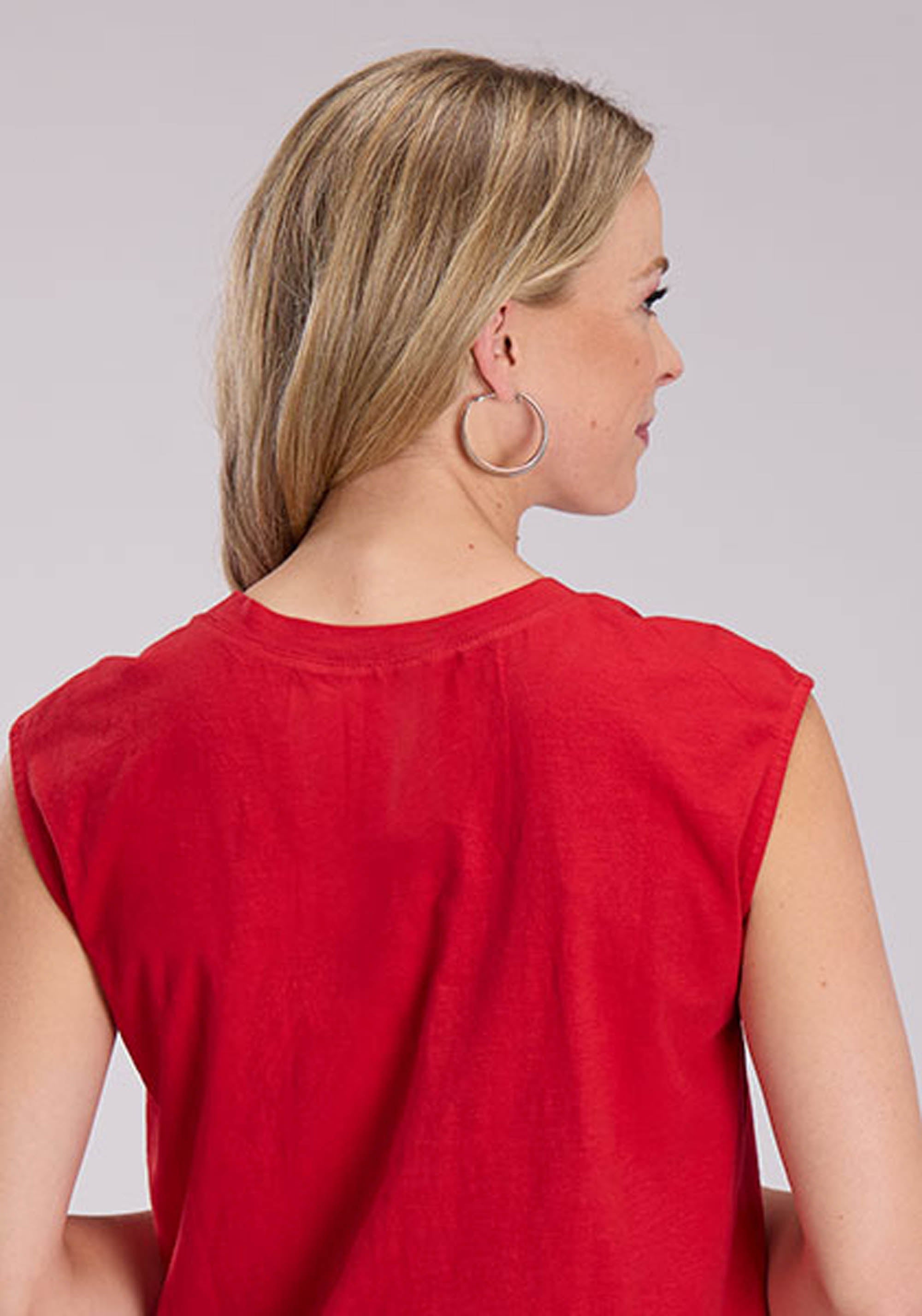 Roper Womens Slub Knit Jersey Slvls Top Sleeveless Pullover Western Shirt