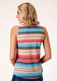 Roper Womens Sleeveless Knit Sweater Knit V Neck Tank Top - Roper