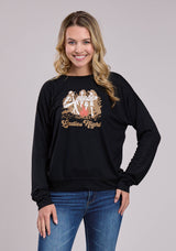 Roper Womens Long Sleeve Pullover Poly Rayon Jersey Tee Western Shirt