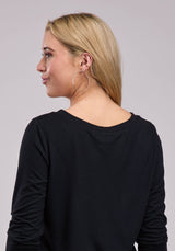Roper Womens Long Sleeve Pullover Poly Rayon Jersey Tee Western Shirt
