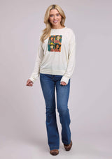Roper Womens Long Sleeve Pullover Poly Rayon Jersey Tee Western Shirt - Roper - Flyclothing LLC