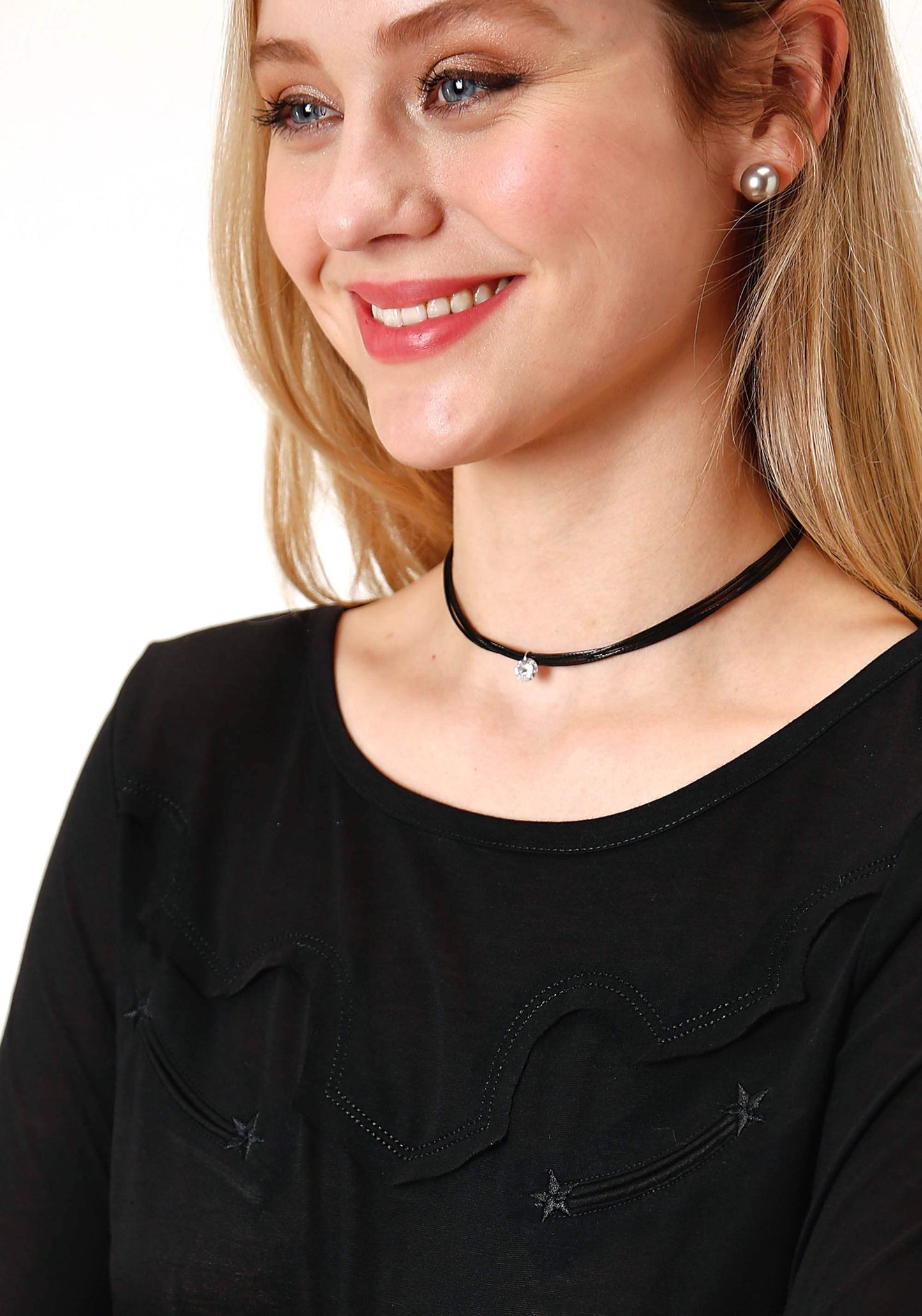 Roper Womens Black With Smile Pocket Long Sleeve Knit Top - Roper - Flyclothing LLC