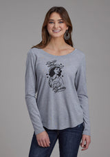 Roper Womens Poly Rayon Long Sleeve Jersey Tee Long Sleeve Pullover We