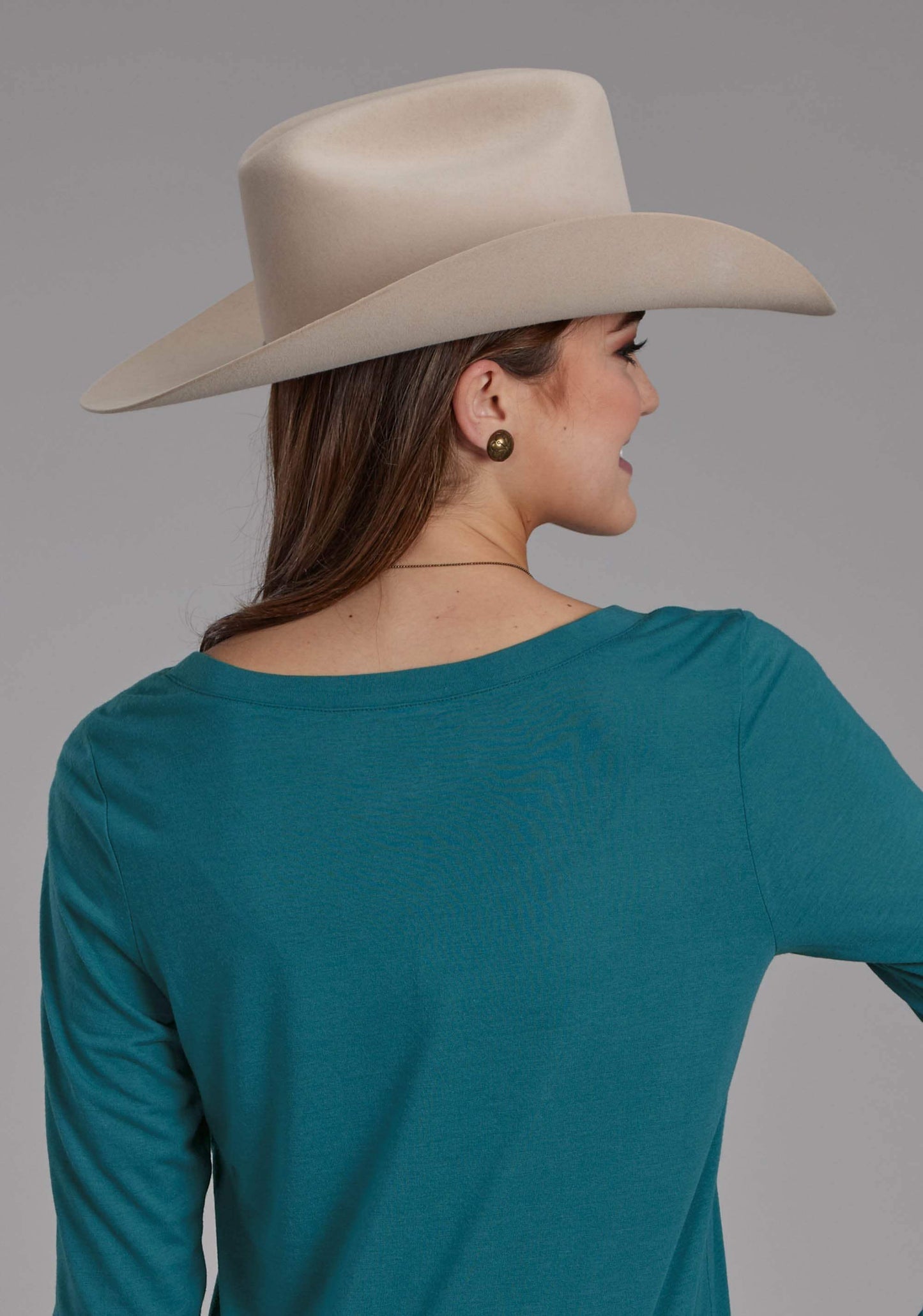 Roper Womens Poly Rayon Long Sleeve Tee Long Sleeve Pullover Western Shirt - Roper - Flyclothing LLC