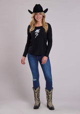 Roper Womens Long Sleeve Pullover Poly Rayon Jersey Tee Western Shirt - Roper - Flyclothing LLC
