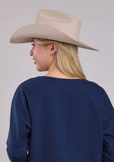 Roper Womens Long Sleeve Pullover Cotton Fleece Wide Neck Sweatshirt Western Shir - Roper - Flyclothing LLC
