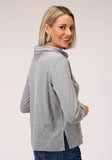 Roper Womens Poly Ciscose Jersey Cowl Neck Long Sleeve Knit Top - Roper