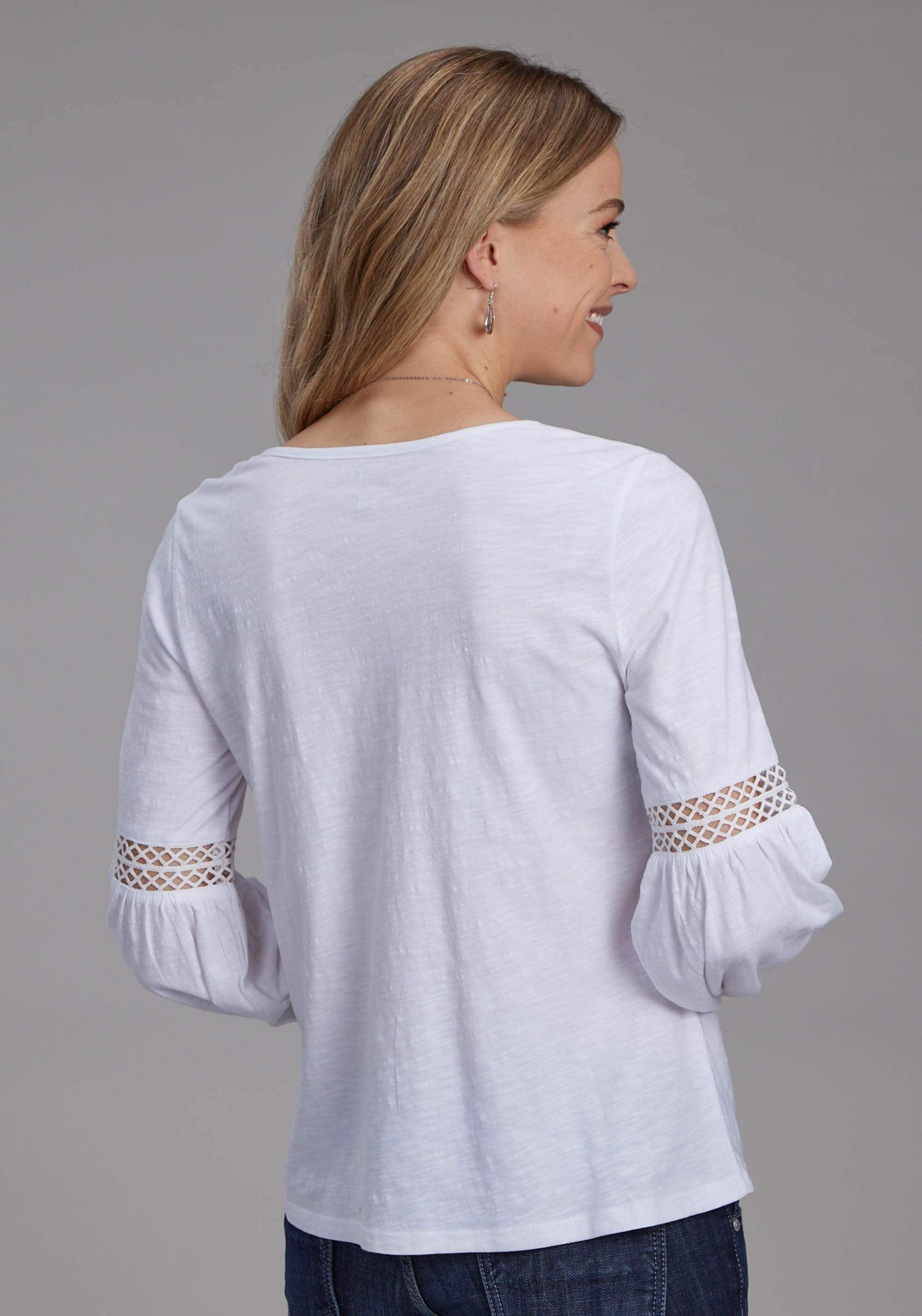 Roper Womens Cotton Slub Jersey Knit Blouse Long Sleeve Pullover Western Shirt - Roper - Flyclothing LLC