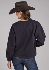 Roper Womens Cotton Fleece Pull0over Long Sleeve Pullover Western Shirt - Roper - Flyclothing LLC