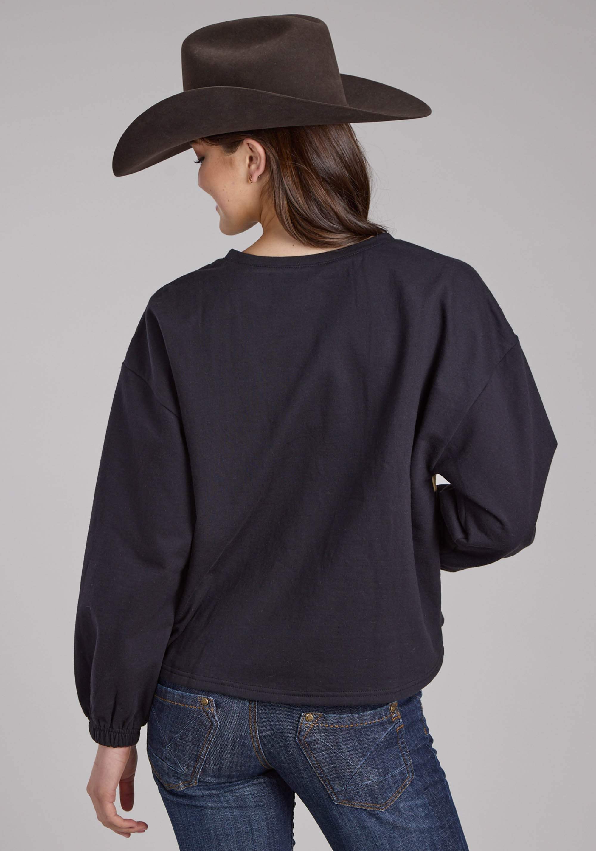 Roper Womens Cotton Fleece Pull0over Long Sleeve Pullover Western Shirt - Roper - Flyclothing LLC