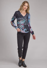 Roper Womens Poly Spandex Sweater Knit Top Long Sleeve Pullover Western Shirt - Roper - Flyclothing LLC