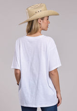Womens Roper Slub Jersey Oversized Short Sleeve Button Shirt
