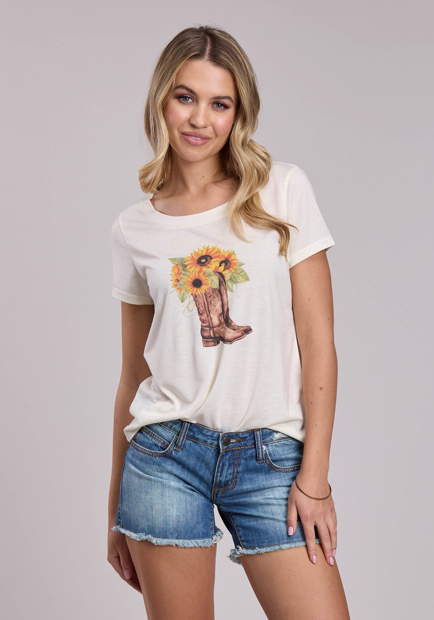 Womens Roper Poly Rayon Jersey Crew Neck Short Sleeve Shirt