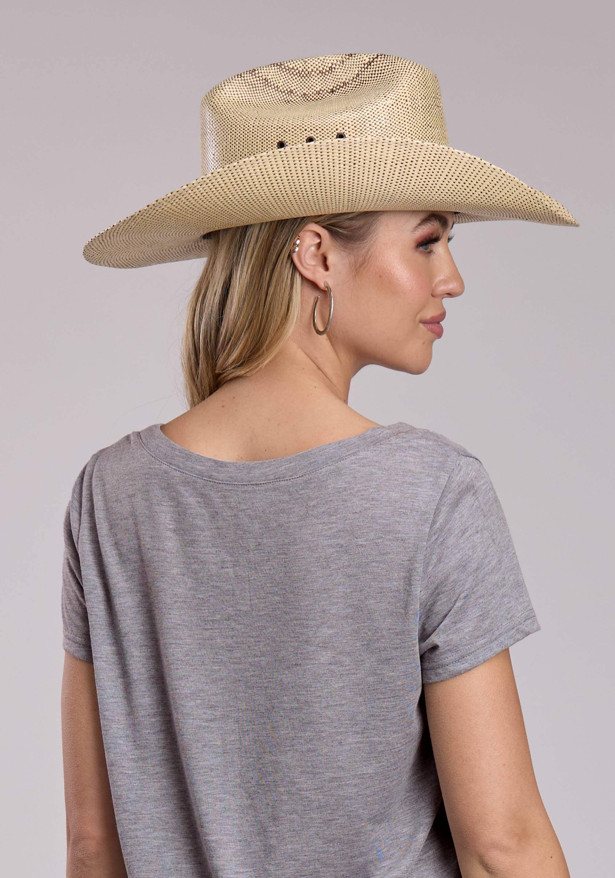 Womens Roper Poly Rayon Heather Grey Jersey Short Sleeve Shirt - Roper - Flyclothing LLC