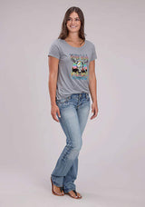Roper Womens Short Sleeve Pullover Poly Rayon Jersey Crew Neck Tee Western Shirt - Roper - Flyclothing LLC